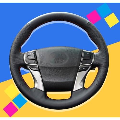 Auto Braid On The Steering Wheel Cover for Toyota Reiz Mark X 2009-2015 DIY Car Wheel Covers Interior Accessories Car-styling