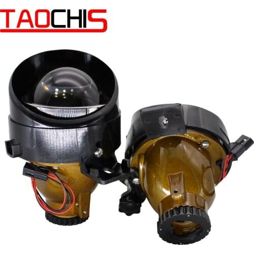 TAOCHIS Car Fog lights 12V 55w 3.0 inch Bi xenon fog lamp projector lens with hi/lo beam H11 for Subaru Ford Mazda Nissan Suzuki