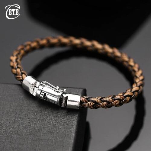 Buddha Bracelet 2019 Fashion Leather Chain Genuine Leather Bracelet Men Vintage Male Braid Jewelry for Women Man