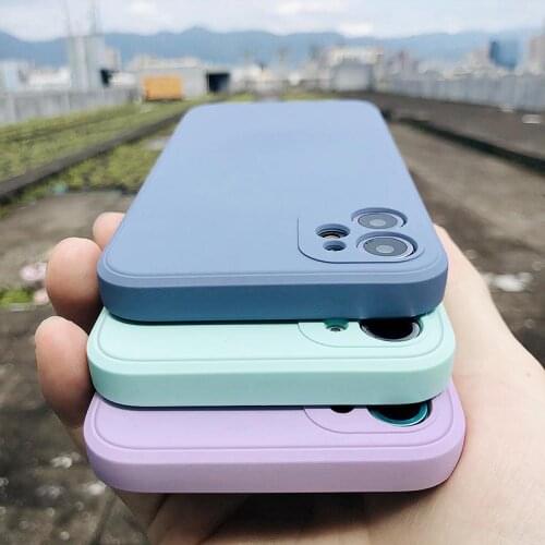 Square Silicone Coque Case For Samsung A51 A71 A32 A52 A50 A50S A30S A31 A12 M12 4G 5G Thin Soft Cover Candy Shockproof Case