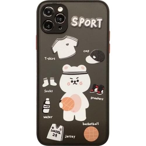Smartphone Case For POCO X3 NFC F2 Pro M3 M2 Reloaded Shockproof Lens Protection Cell Phone Back Cover Cartoon Bear