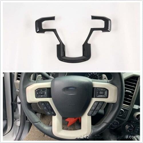 For Ford Raptor F150 2019 High Quality Carbon Fiber Steering Wheel Sticker Steering Wheel Decorative Sequins Car Accessories