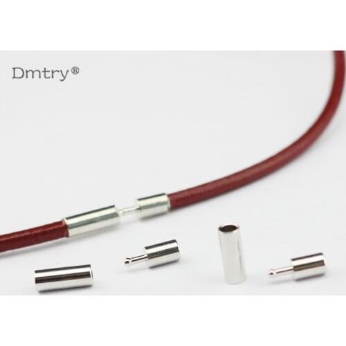 Dmtry 5pcs DIY Jewelry Making Use For 3mm/4mm/5mm Leather Hook Clasp Accessories Findings Leather Bracelet Clasp Beads C0029