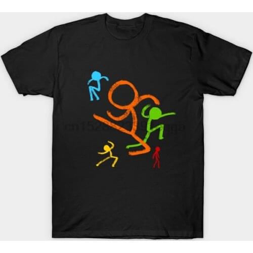 Men Short sleeve tshirt Five Stick Figures Alan Becker T Shirt Women t-shirt