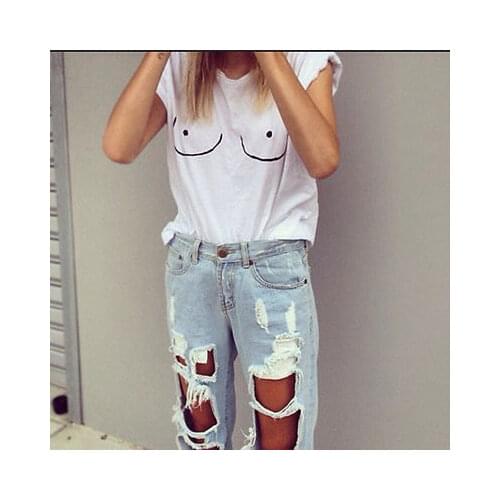 TITTIES T shirt Cartoon Draw BOOBS Women Have No Need Boobies Top Tee UNISEX T shirts 2017 Fashion Summer Cotton White Tshirts