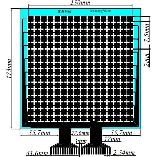 RX-M1616M Whole Column Distribution Flexible Thin Film Pressure Sensor FSR
