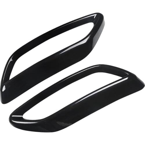 Stainless Steel Car Glossy Black Rear Tail Throat Decor Frame Car Exhaust Pipe Trim Cover Fit For- A3L 2021