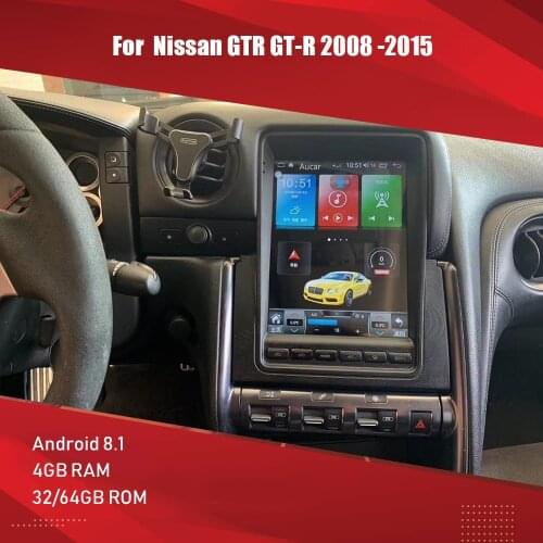 Aucar Tesla 10.1 inch Android radio multimedia For Nissan GT-R GTR 2008-2015 GPS navigation radio stereo headunit