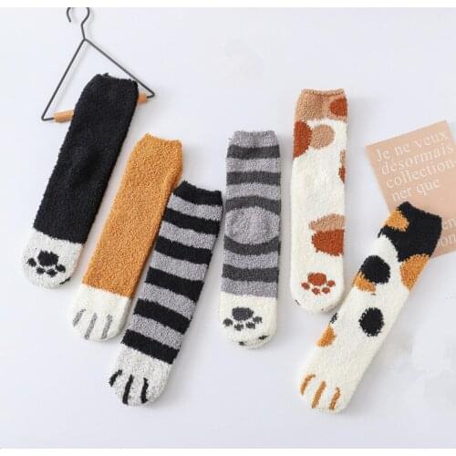 Cats Paw Socks Toe Zebra/Tiger/Cat Foot Thickness Sport Hosiery Cartoon Cute Funny Animal Fingers Gift 3D Socks Cat Sox