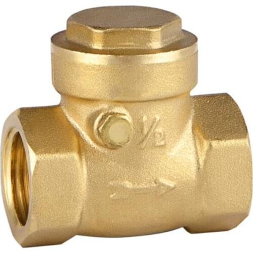 Brass Check Valve DN25 N20 N15 Female Thread Brass Non-return Swing Check Valve Prevent Water Backflow