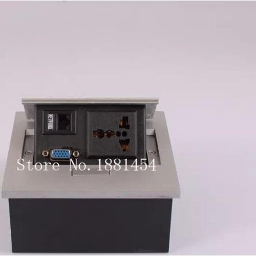 Small Pop Up Socket ,EU/USA/Universal power + 1*vga+1*rj45,Pop up socket ,10pcs/set