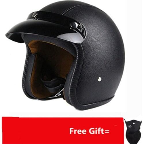 2018 HOT SELL motorcycle helmet retro open face vintage helm casco JET kask vespa casque cafe racer pilot capacete