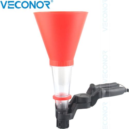 Engine Oil Filling Set Universal Oil Funnel with Adjustable Width Holding Clamp Multifunctional Pour Oil Tool for Car Repairing