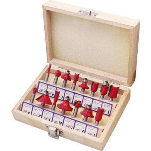 2018 15pcs 1/4" 1/2" Professional Woodworking Milling Drill Cutter Bit Set Rotary Burr File Carving Engraving Tool Kit