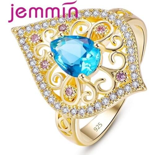 Excellent Quality 925 Sterling Silver Jewelry Rings For Women Ladiea Pave Shiny Cubic Zirconia 2 Color Optional Wedding Annivers