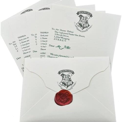 Acceptance Letter Package Cosplay Props Adult/Children Birthday Gifts