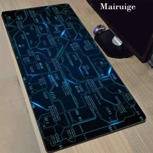 Mairuige XXL 300x800cm400x900cm Digital Binary Animation Mouse Pad Custom Game Large Locking Edge Speed Rubber Computer Desk Mat