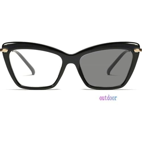 Myopia Sunglasses Photochromic Finished black Women Myopia Eyeglasses Frame 2020 New prescription Sun glasses Myopia FML