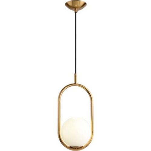 Post-modern Simple Nordic White Glass Ball Led Pendant Light for Dining Room Living Room Bar Deco Drop Lamp 2201