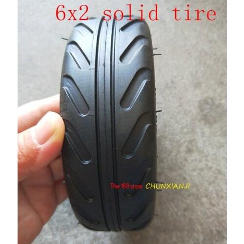 Super 6X2 Solid Tire 6*2 Tubeless Tyre Electric Scooter Wheel Chair Truck Use 6" Tire Tyre F0 Pneumatic Trolley Cart