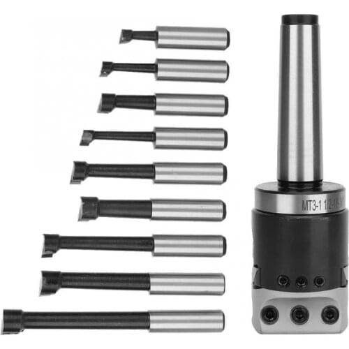 High Hardness Carbon Steel F1 Boring Head Adapter 1-1/2-18UNF Tail Thread M12 MT3 Shank Tail Thread CNC Milling Boring Bar Tool