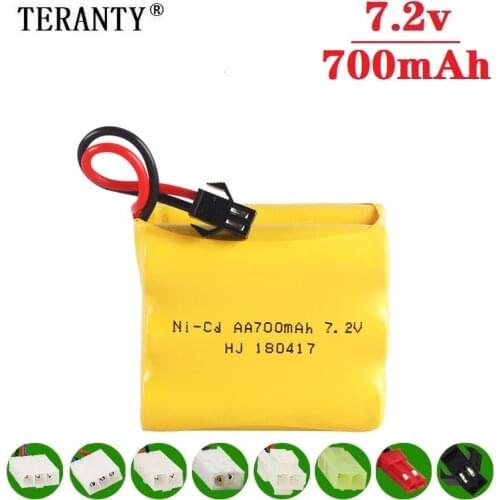 X Model ) 7.2v 700mah NiCD Battery For Rc toys Cars Tanks Robots Boats Guns 700mah 7.2v Rechargeable Battery AA Battery 1pcs
