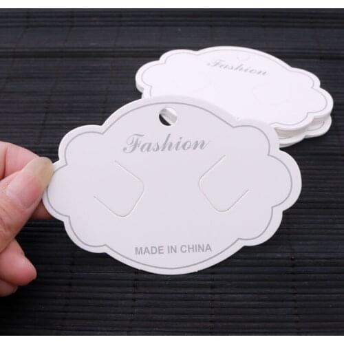 Cute 100pcs/lot 10*7cm Hair Clips White Cloud Paper Display Card Jewelry Hair Accessories Pins Cards Tags Holder Wholesale