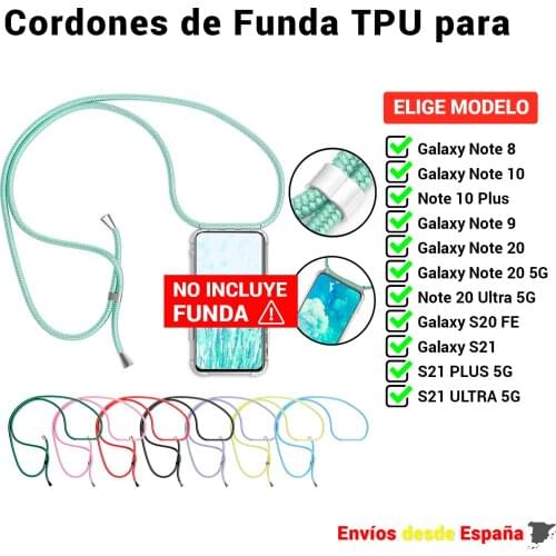 Hanging rope for Samsung Galaxy Note 8 10 20 5G S21 S20 Plus Ultra mobile phone case. Universal strap easy to install