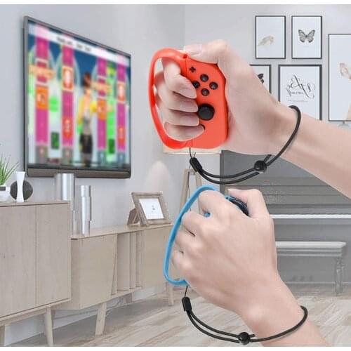 1 Pair for Nintendo Switch Joy Con Controller Hand Grips with Wrist Straps for Fitness Boxing Game Accessories