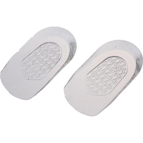 1 pair Foot Heel Cup Elastic Care Half Insoles Silicone Gel Feet Cushion Shoes Pads Shoe Inserts