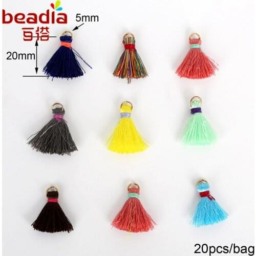 10-20pcs/Bag (10mm+3mm)&(20mm+5mm) Single Lap Color Mixing Cotton Lace Tassel Polyester Line Clothes Home Decorative Accessory