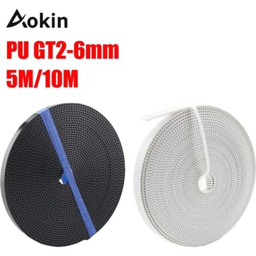 10 Meter 3d Printer Gt2 5m Synchronous Timing Belt Wide 6mm 2gt-6mm For 3d Printer Reprap Mendel Belt Pulley For 3d Print Parts
