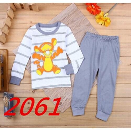 Cartoon Tiger Baby Kids Pajamas Long Sleeve Winter Sleepwear Children Cotton Pajama Sets Boys Girls 2pcs Pyjamas 2 3 4 5 6 7 Y