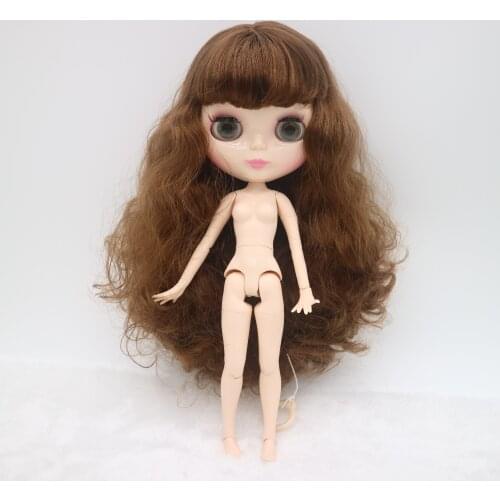 2016 brown Hair joint body Nude Blyth Doll ,Factory doll ,Fashion doll Suitable For DIY Change BJD Toy For Girls