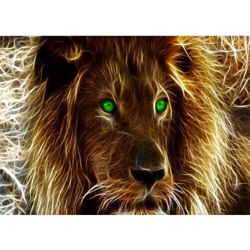 5D DIY Diamond Painting Animal Lion Head Cross Stitch Diamond Mosaic Diamond Embroidery Painting Home Decor Craft Art