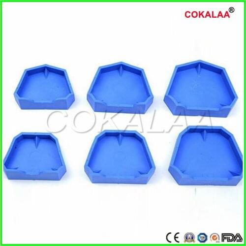 6 type 3 Sizes Dental rubber Model Base Set Dental Mold Plaster Base Denture Tray Dental Lab Former Base Kit Dental materials