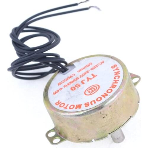AC 220V-240V 5/6RPM 4W 50/CCW 7mm Shaft Dia Fan Synchronous Motor