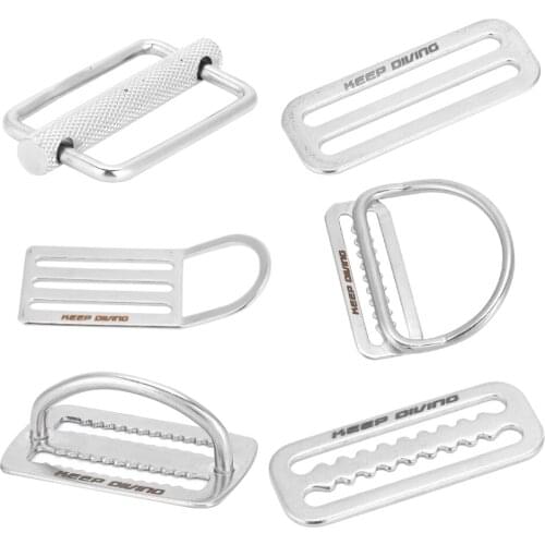 KEEP DIVING Diving Ring Stainless Steel Slide Buckle Strap Belt Keeper Diving Scuba Slide Buckle Diving Accessory