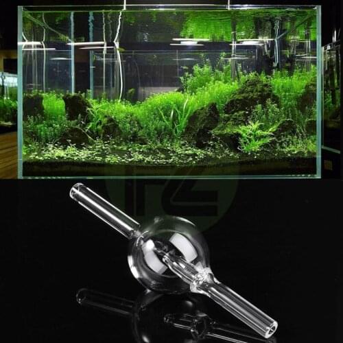 Aquarium CO2 Glass Bubble Counter Ball Bubble Counter for Fish Tank Air Non Return Check Recorder