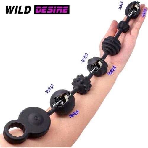 New Sex Products Anal Toys Long Vibrator Butt Plug For Male Female Men Prostate Massager Huge Automatic Anal Beads Plug G spot