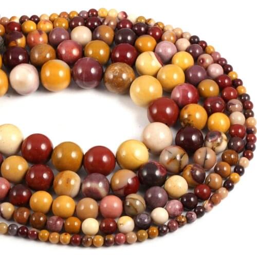 Natural Semi Precious Stone Beads Vitellites Circular DIY For Making Necklaces Bracelets and Earrings 4/6/8/10/12mm