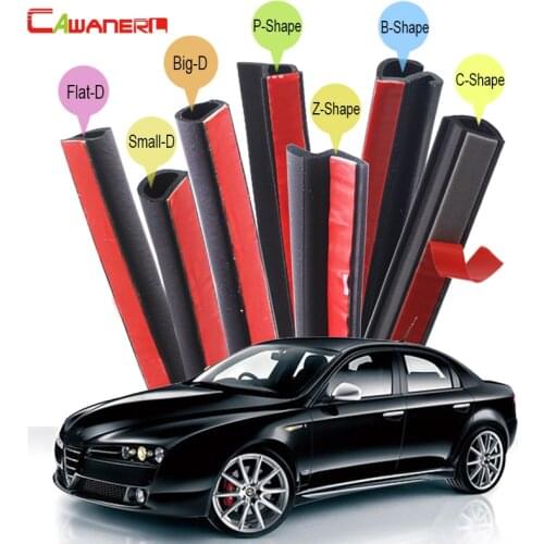 Cawanerl Car Seal Strip Kit Weatherstrip Sound Insulation Auto Rubber Sealing Seal Edge Trim For Alfa Romeo 159 166
