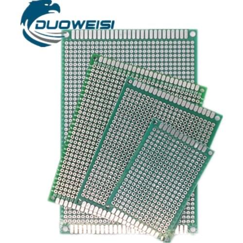 Double-sided spray tin plate 2.54mm pitch 8*12 cm universal plate experiment plate glass fiber green tin plating