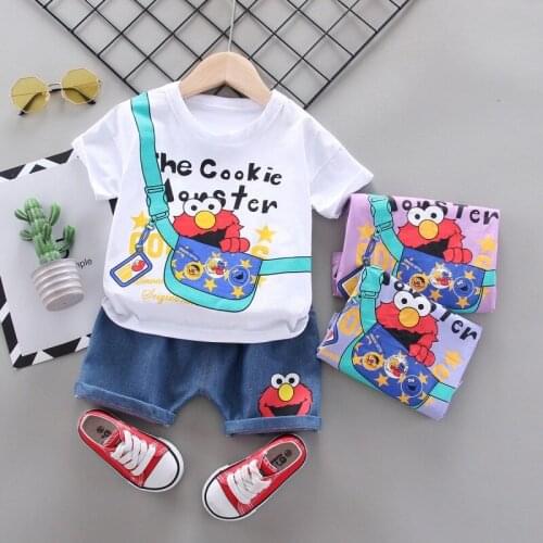 New Summer Baby Clothes Suit Children Fashion Boys Girls Cartoon T Shirt Shorts 2Pcs/set Toddler Casual Clothing Kids Tracksuits