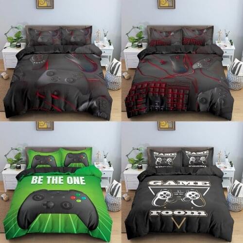 Kids Boys Teens Gamer Bedding Set Gamepad Duvet Cover GamePad Quilt Cover 3D Printing Bedding Queen King Bed Kids Bed Cover Set