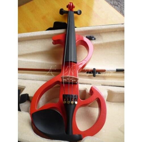 Beautiful red electric violin full set