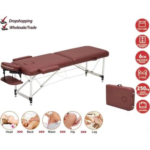 2021 Folding Beauty Bed Professional Portable Spa Massage Tables Lightweight Foldable with Bag Salon Furniture Aluminum alloy