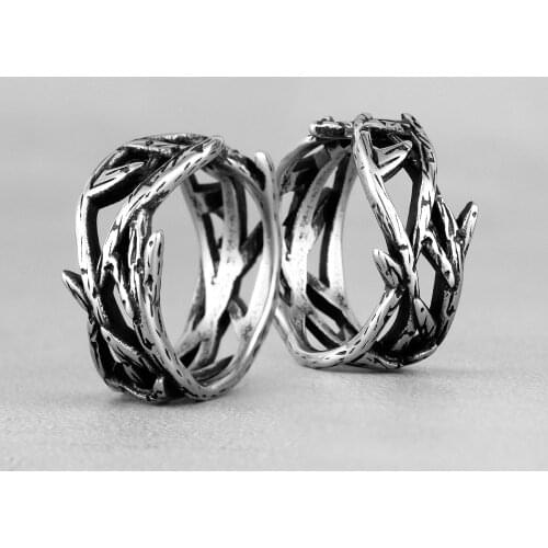 Victory Olive Branch Stainless Steel Mens Rings Punk Simple Retro for Male Boyfriend Biker Jewelry Creativity Gift Wholesale