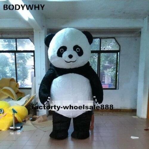 Inflatable Chinese Panda Bear Mascot Costume Suit Adult Parade Dress Outfit Gift Handmade Cartoon Character Mascot Costume Gift