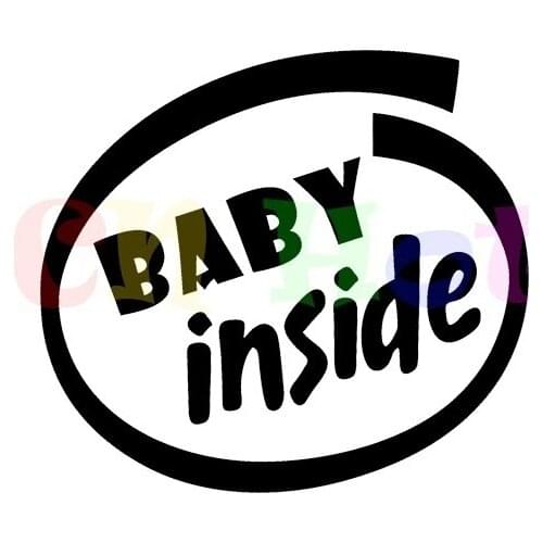 New Baby Inside Baby On Board Funny Sticker For Kid Infant Vinyl Decal Reflective Stickers